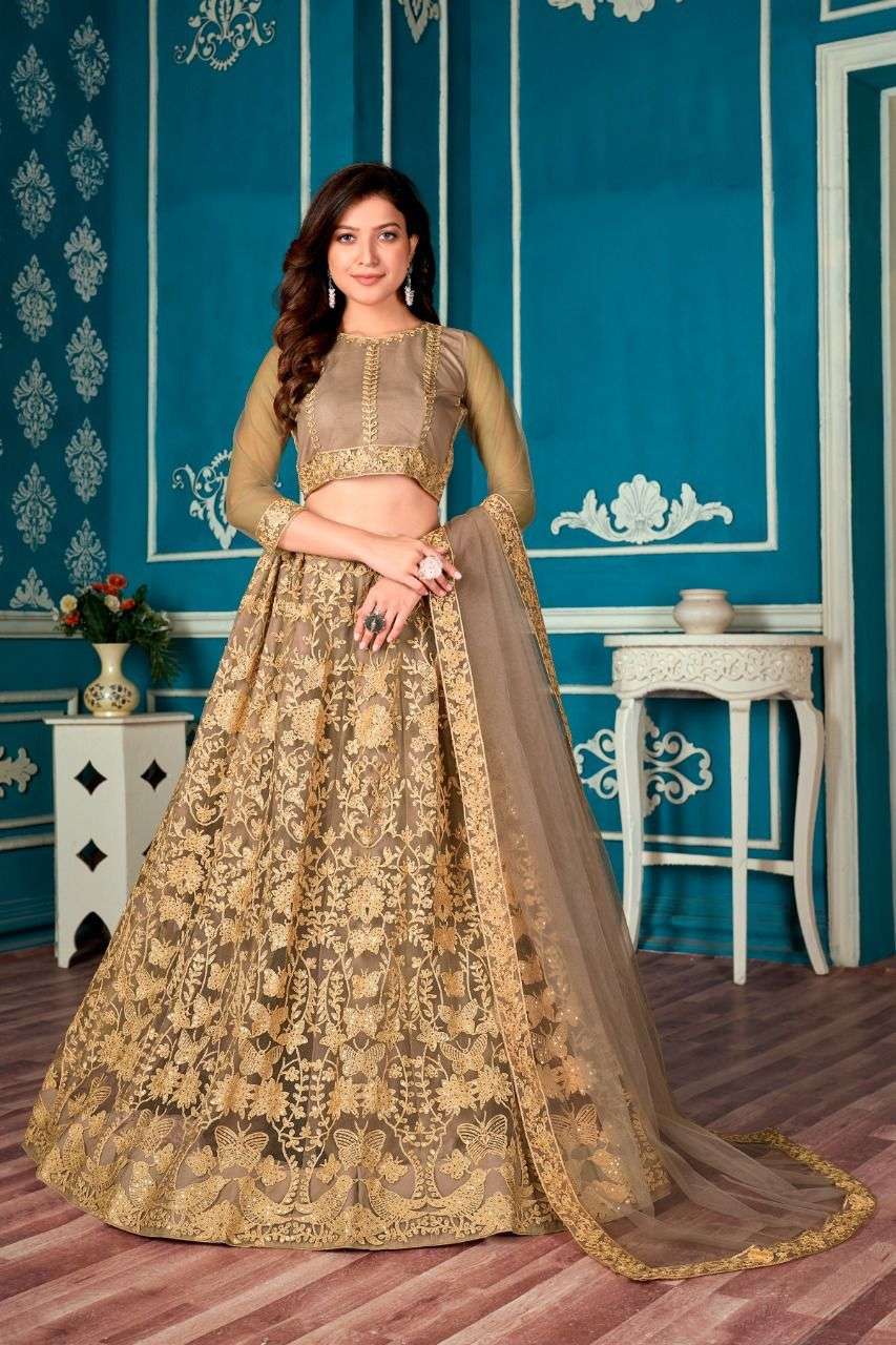 ZEEYA NAFEESA BY VARNI FABRICS 5001 TO 5003 SERIES DESIGNER BEAUTIFUL NAVRATRI COLLECTION OCCASIONAL WEAR & PARTY WEAR NET LEHENGAS AT WHOLESALE PRICE