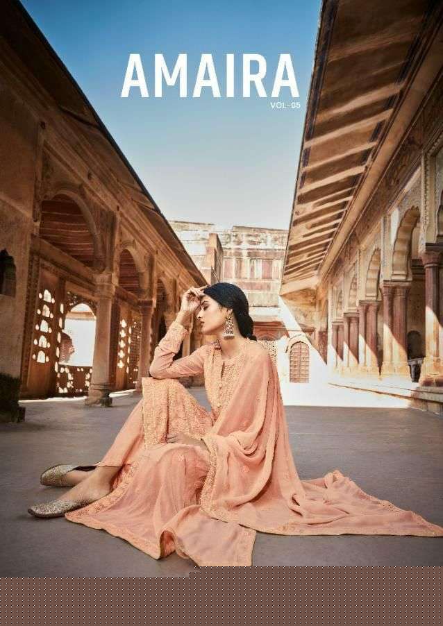 AMAIRA VOL-5 BY KARMA TRENDZ 2025 TO 2031 SERIES BEAUTIFUL STYLISH FANCY COLORFUL PARTY WEAR & ETHNIC WEAR PURE GEORGETTE EMBROIDERED DRESSES AT WHOLESALE PRICE