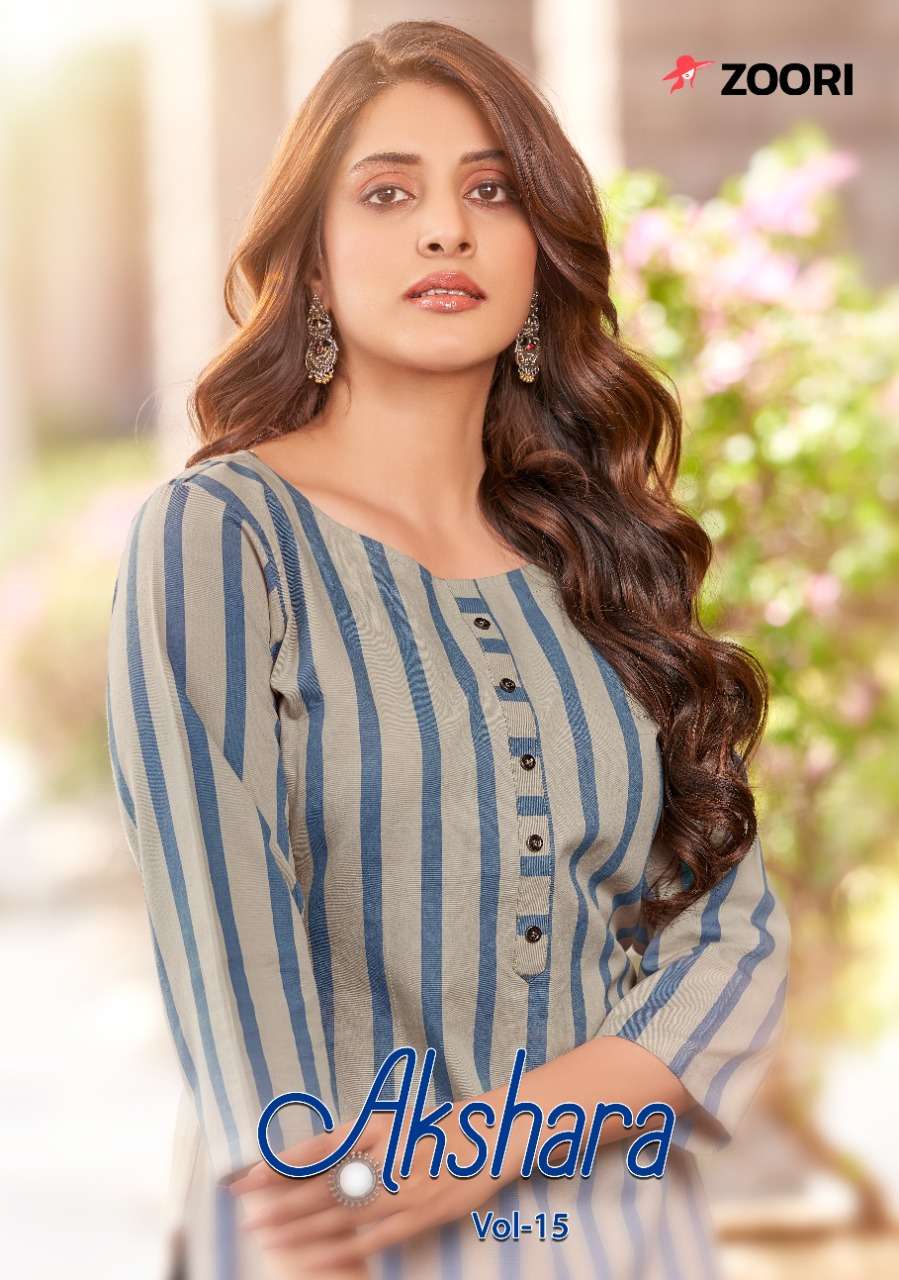 AKSHARA VOL-15 BY ZOORI 1087 TO 1092 SERIES DESIGNER STYLISH FANCY COLORFUL BEAUTIFUL PARTY WEAR & ETHNIC WEAR COLLECTION RAYON PRINT KURTIS AT WHOLESALE PRICE