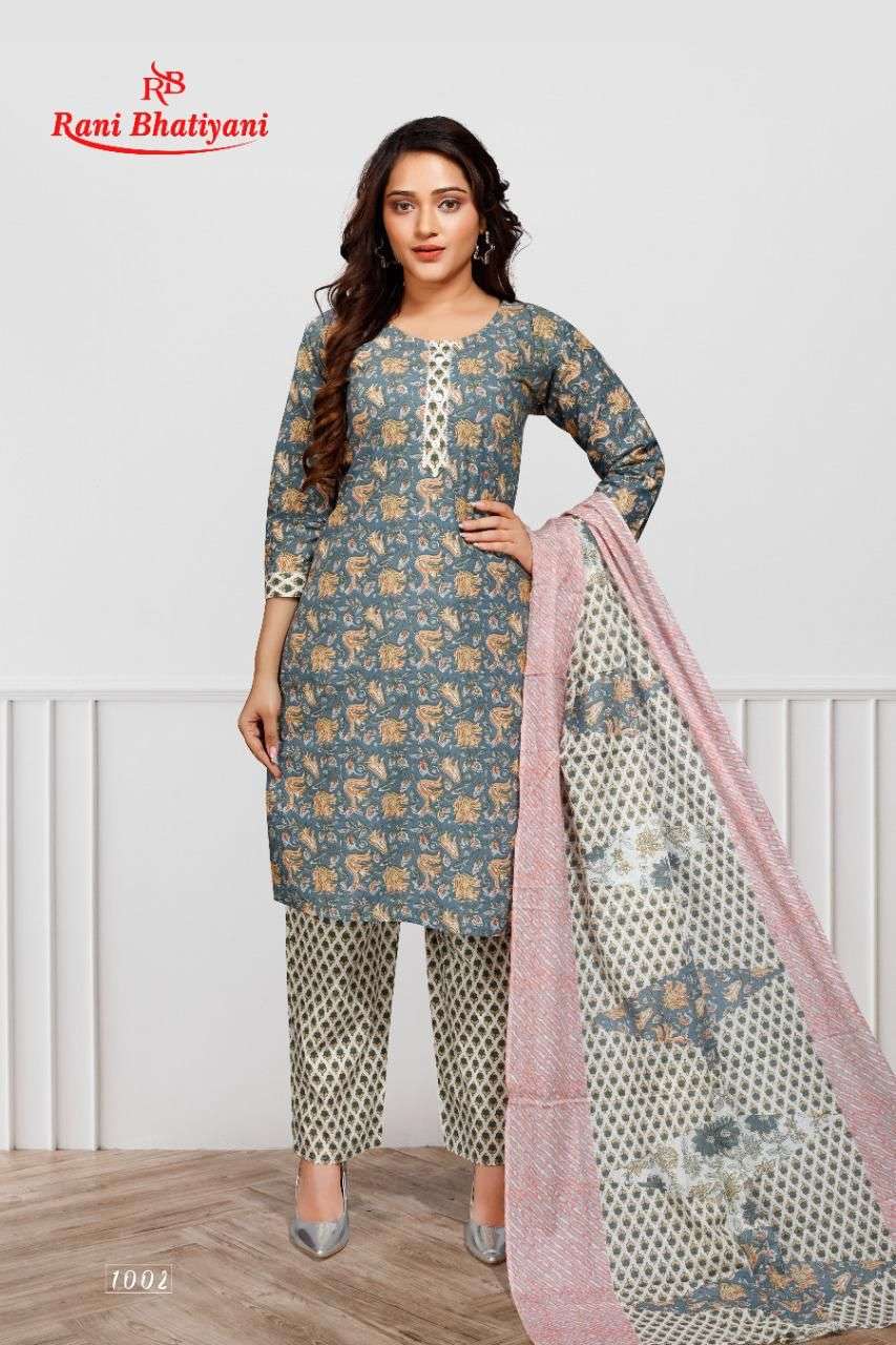 COTTON CANDY BY RANI BHATIYANI 1001 TO 1006 SERIES BEAUTIFUL SUITS COLORFUL STYLISH FANCY CASUAL WEAR & ETHNIC WEAR CAMBRIC PRINT DRESSES AT WHOLESALE PRICE