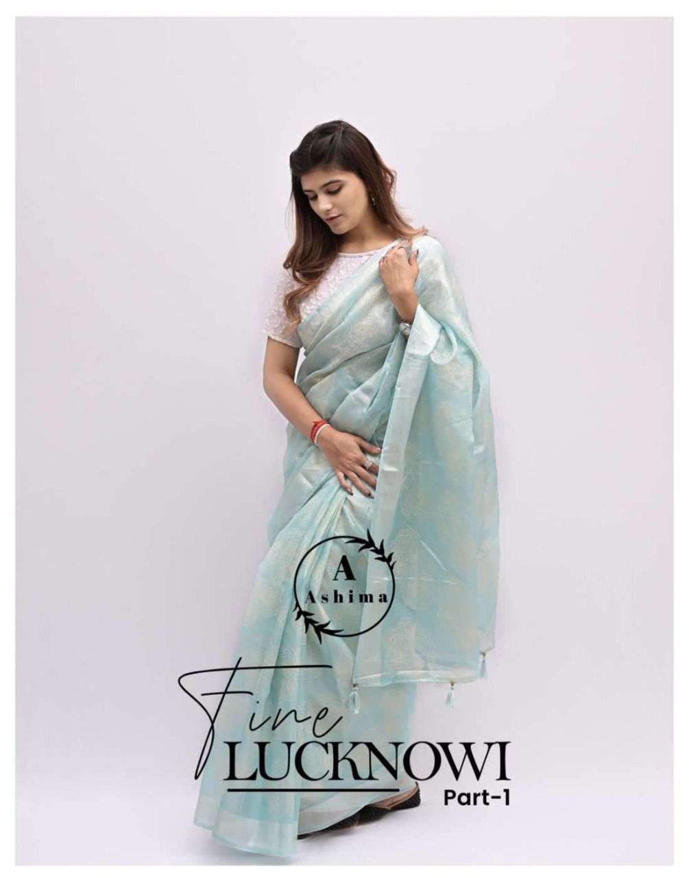 FINE LUCKNOWI BY ASHIMA 801 TO 808 SERIES INDIAN TRADITIONAL WEAR COLLECTION BEAUTIFUL STYLISH FANCY COLORFUL PARTY WEAR & OCCASIONAL WEAR GEORGETTE EMBROIDERED SAREES AT WHOLESALE PRICE