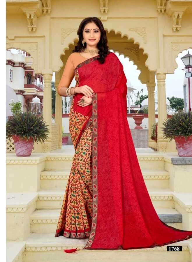 GOLDEN JHUMKE VOL-42 BY KODAS 1767 TO 1774 SERIES INDIAN TRADITIONAL WEAR COLLECTION BEAUTIFUL STYLISH FANCY COLORFUL PARTY WEAR & OCCASIONAL WEAR HEAVY RENIAL SAREES AT WHOLESALE PRICE