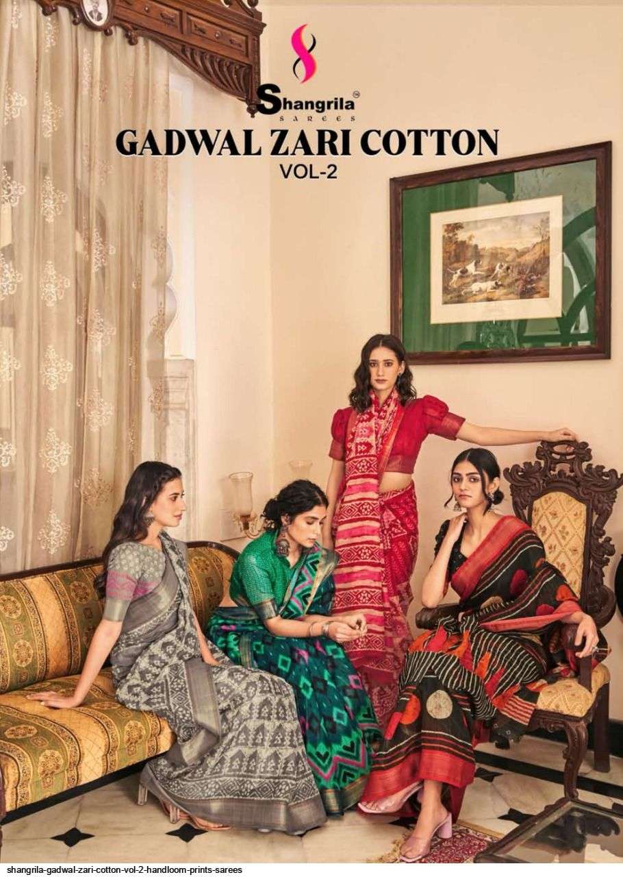 GADWAL ZARI COTTON VOL-2 BY SHANGRILA 70331 TO 70342 SERIES INDIAN TRADITIONAL WEAR COLLECTION BEAUTIFUL STYLISH FANCY COLORFUL PARTY WEAR & OCCASIONAL WEAR HANDLOOM SAREES AT WHOLESALE PRICE