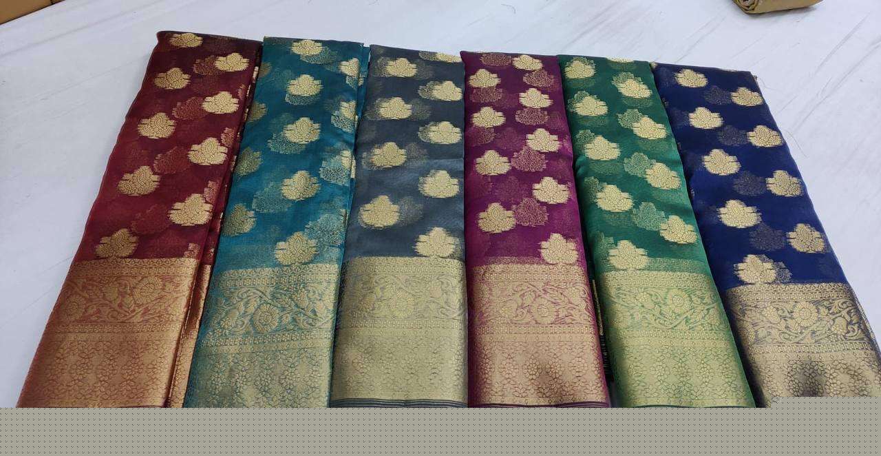 KARARA SILK BY SHREE MATARAM 01 TO 15 SERIES INDIAN TRADITIONAL WEAR COLLECTION BEAUTIFUL STYLISH FANCY COLORFUL PARTY WEAR & OCCASIONAL WEAR ORGANZA SILK SAREES AT WHOLESALE PRICE