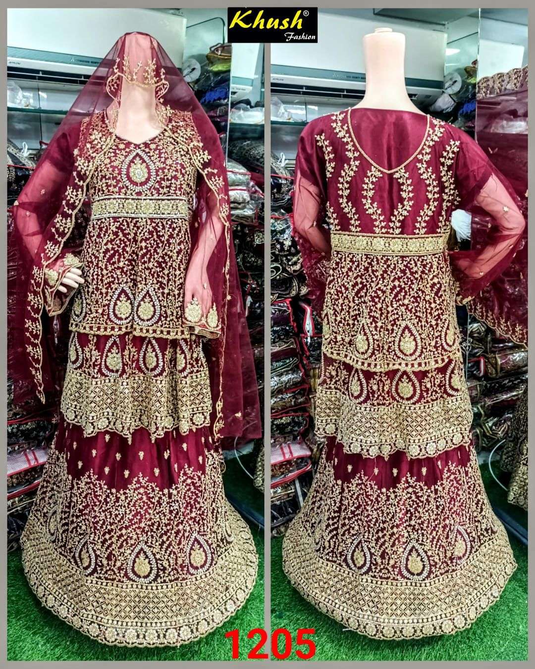 KHUSH 1205 COLOURS BY KHUSH FASHION 1205-A TO 1205-D SERIES BEAUTIFUL SUITS STYLISH COLORFUL FANCY CASUAL WEAR & ETHNIC WEAR FANCY EMBROIDERED DRESSES AT WHOLESALE PRICE