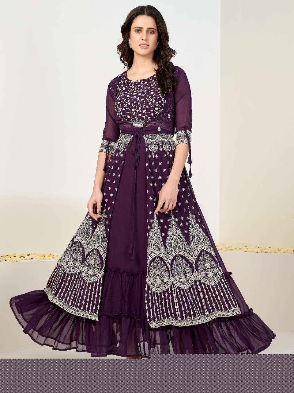 KURTIS VOL-1 BY SHEE STAR 101 TO 103 SERIES DESIGNER STYLISH FANCY COLORFUL BEAUTIFUL PARTY WEAR & ETHNIC WEAR COLLECTION GEORGETTE WITH WORK KURTIS AT WHOLESALE PRICE
