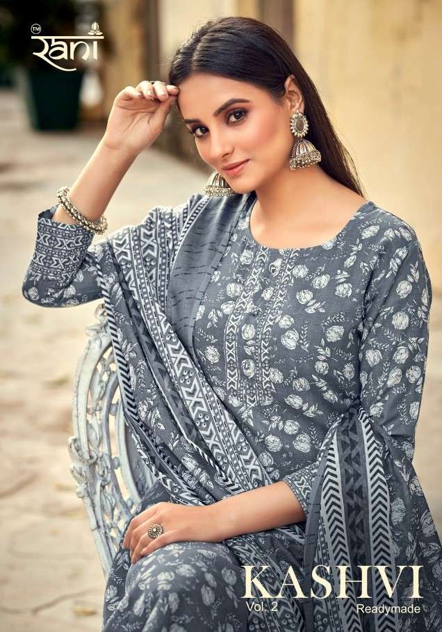 KASHVI VOL-2  BY RANI FASHION 3501 TO 3512 SERIES BEAUTIFUL STYLISH SUITS FANCY COLORFUL CASUAL WEAR & ETHNIC WEAR & READY TO WEAR PURE COTTON PRINTED DRESSES AT WHOLESALE PRICE