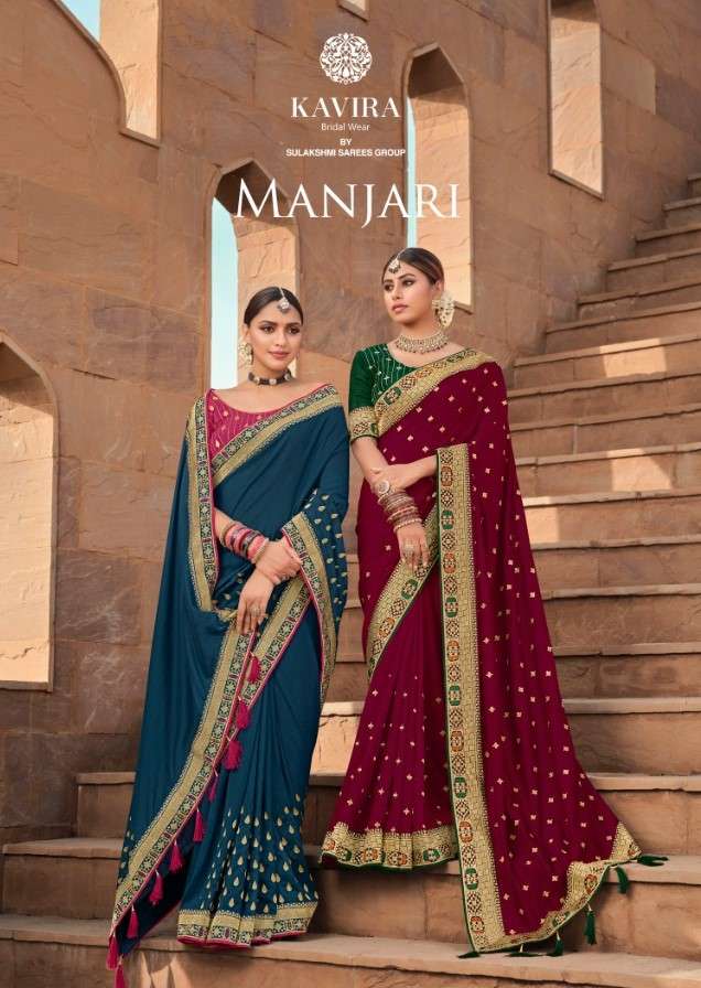 MANJARI BY KAVIRA 3301 TO 3309 SERIES INDIAN TRADITIONAL WEAR COLLECTION BEAUTIFUL STYLISH FANCY COLORFUL PARTY WEAR & OCCASIONAL WEAR GEORGETTE WITH WORK SAREES AT WHOLESALE PRICE