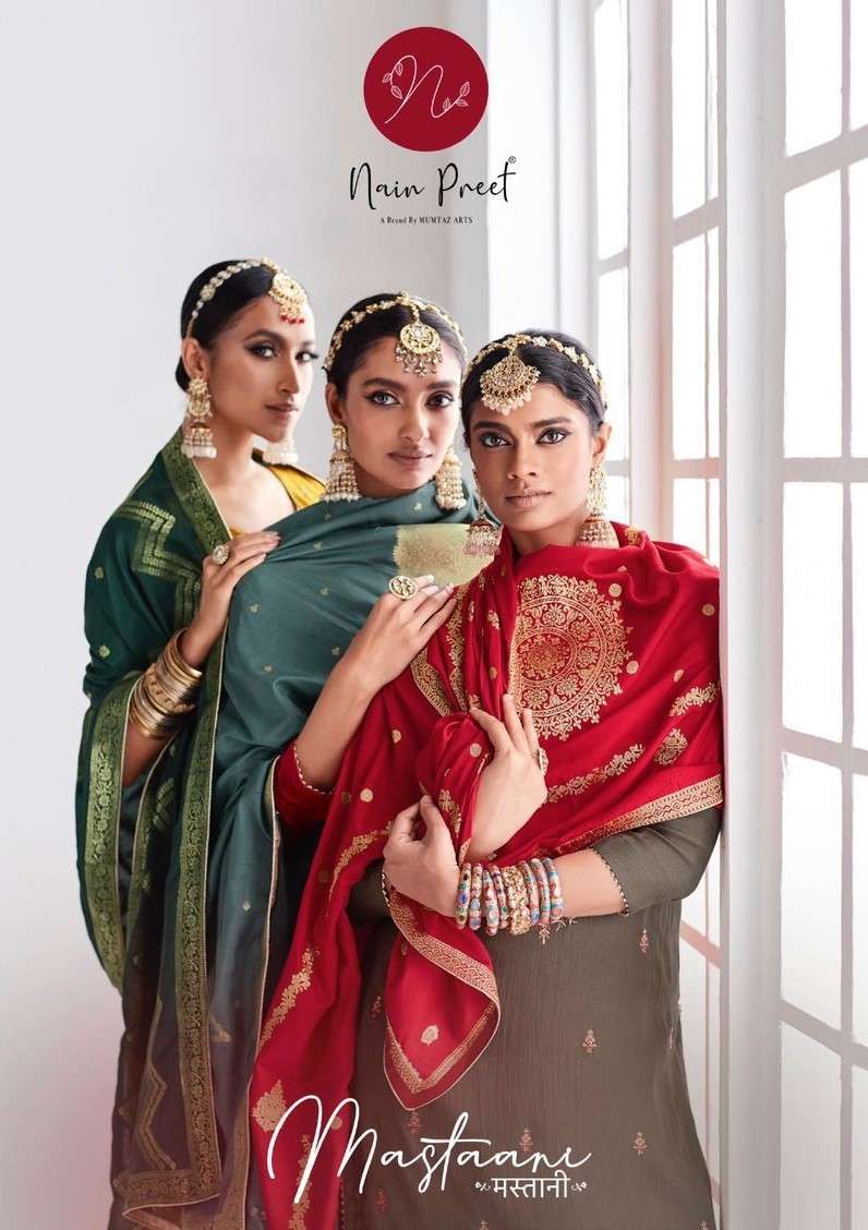 MASTAANI BY NAIN PREET 1001 TO 1006 SERIES BEAUTIFUL SUITS COLORFUL STYLISH FANCY CASUAL WEAR & ETHNIC WEAR SOFT SILK DRESSES AT WHOLESALE PRICE