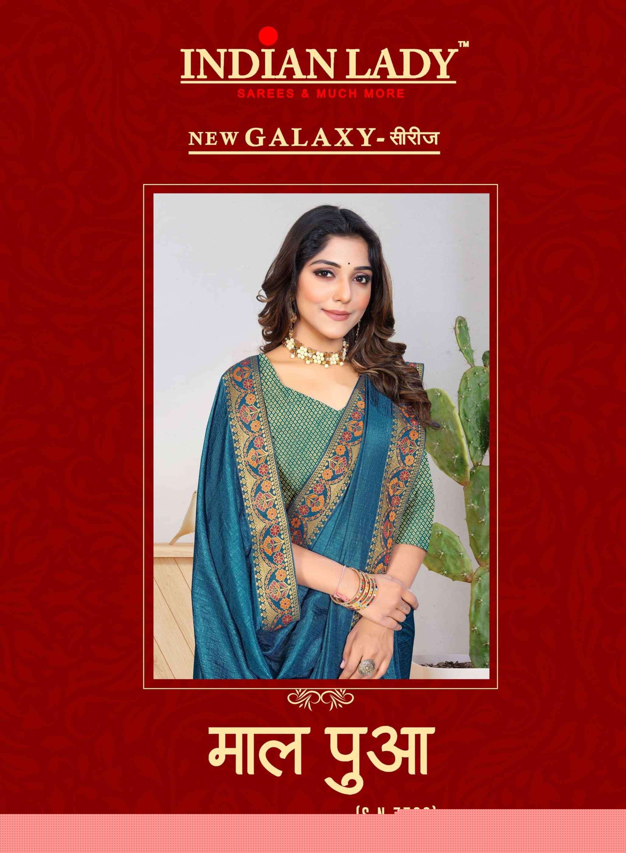 MAAL PUA 7738 SERIES BY INDIAN WOMEN 7738-A TO 7738-H SERIES INDIAN TRADITIONAL WEAR COLLECTION BEAUTIFUL STYLISH FANCY COLORFUL PARTY WEAR & OCCASIONAL WEAR VICHITRA SILK SAREES AT WHOLESALE PRICE