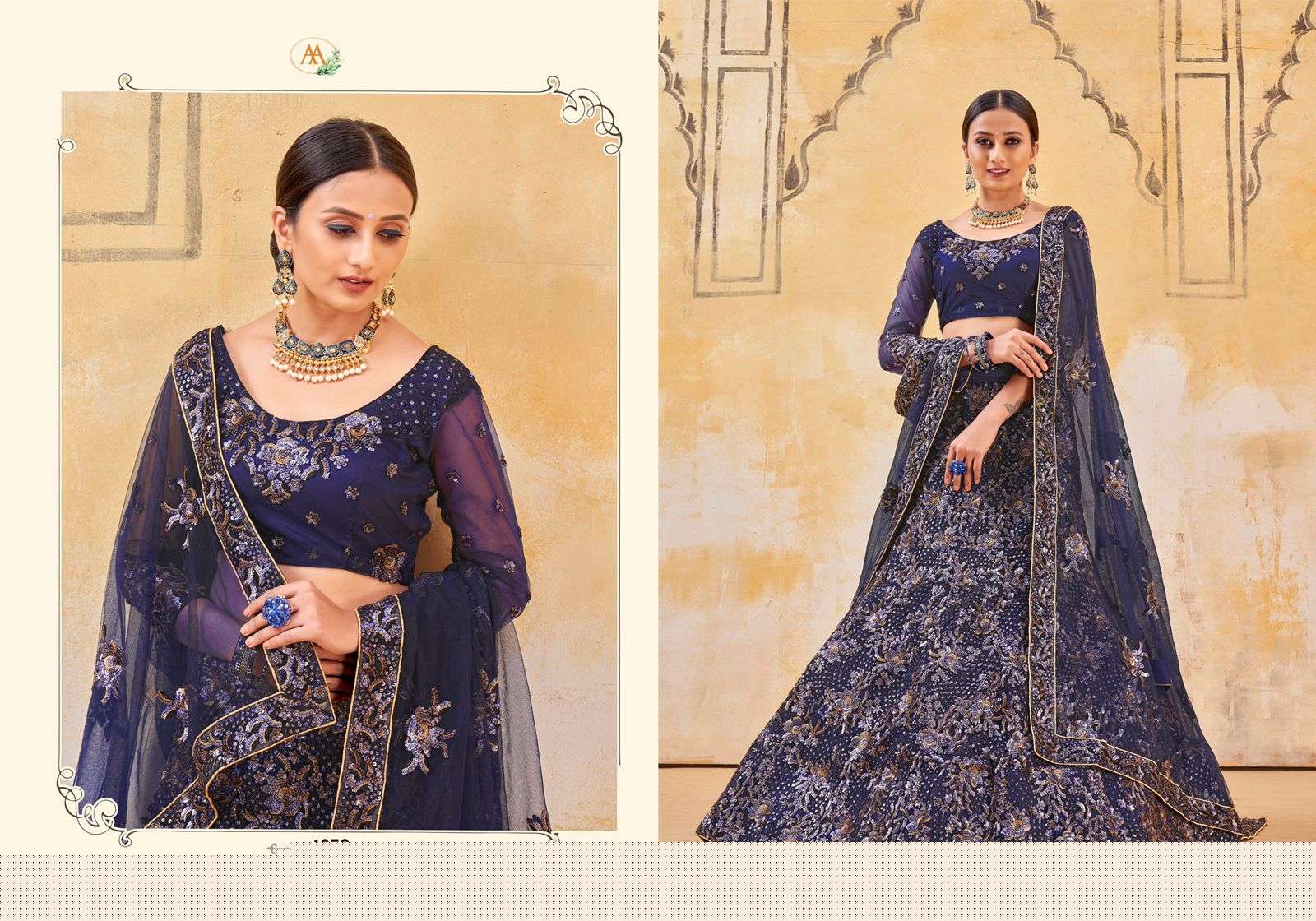 MOR PANKH VOL-2 BY ANJANI ART 1057 TO 1060 SERIES DESIGNER BEAUTIFUL NAVRATRI COLLECTION OCCASIONAL WEAR & PARTY WEAR BRIDAL NET LEHENGAS AT WHOLESALE PRICE