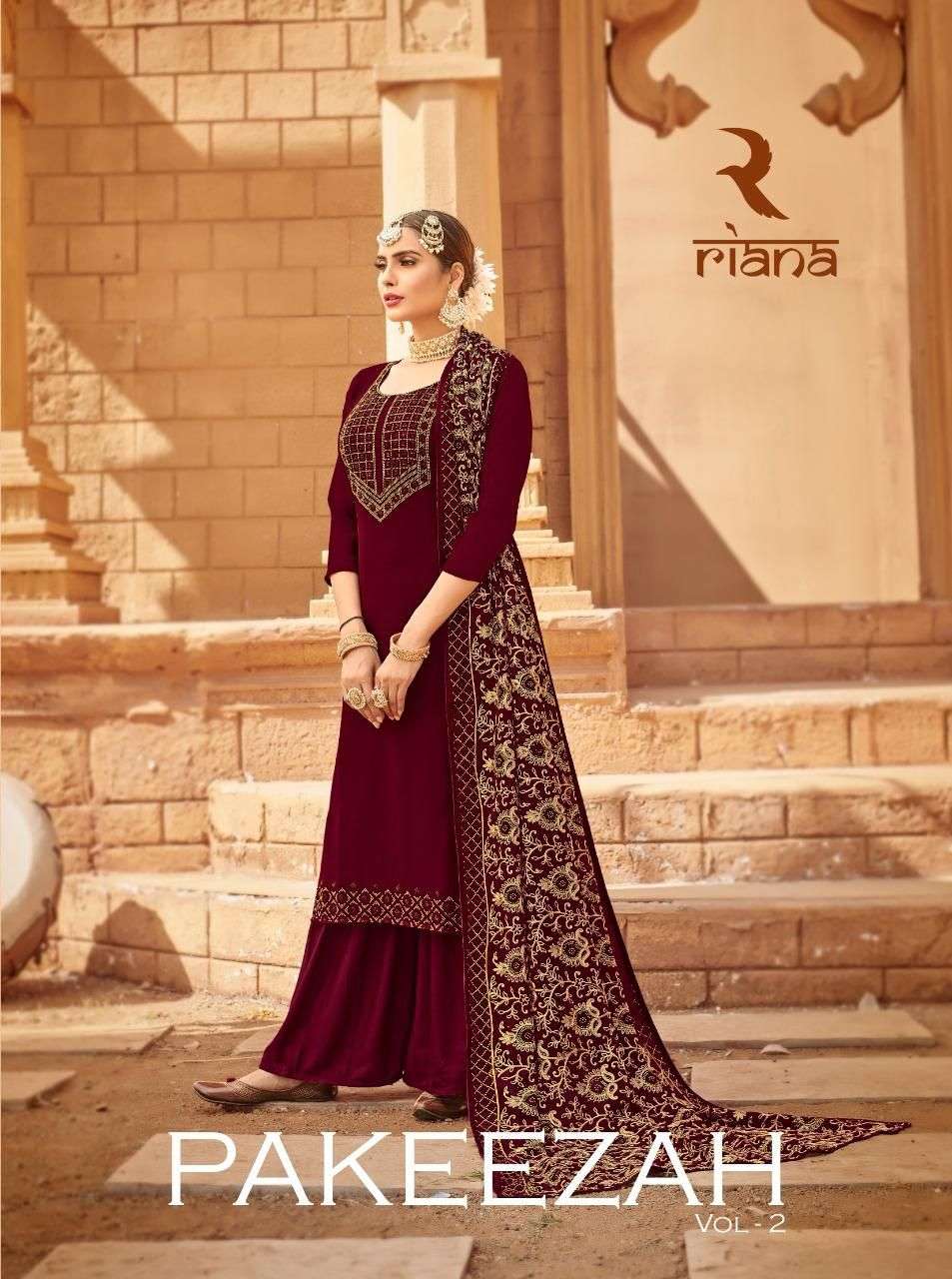 PAKEEZAH VOL-2 BY RIANA 60901 TO 60905 SERIES BEAUTIFUL SHARARA SUITS COLORFUL STYLISH FANCY CASUAL WEAR & ETHNIC WEAR FANCY DRESSES AT WHOLESALE PRICE
