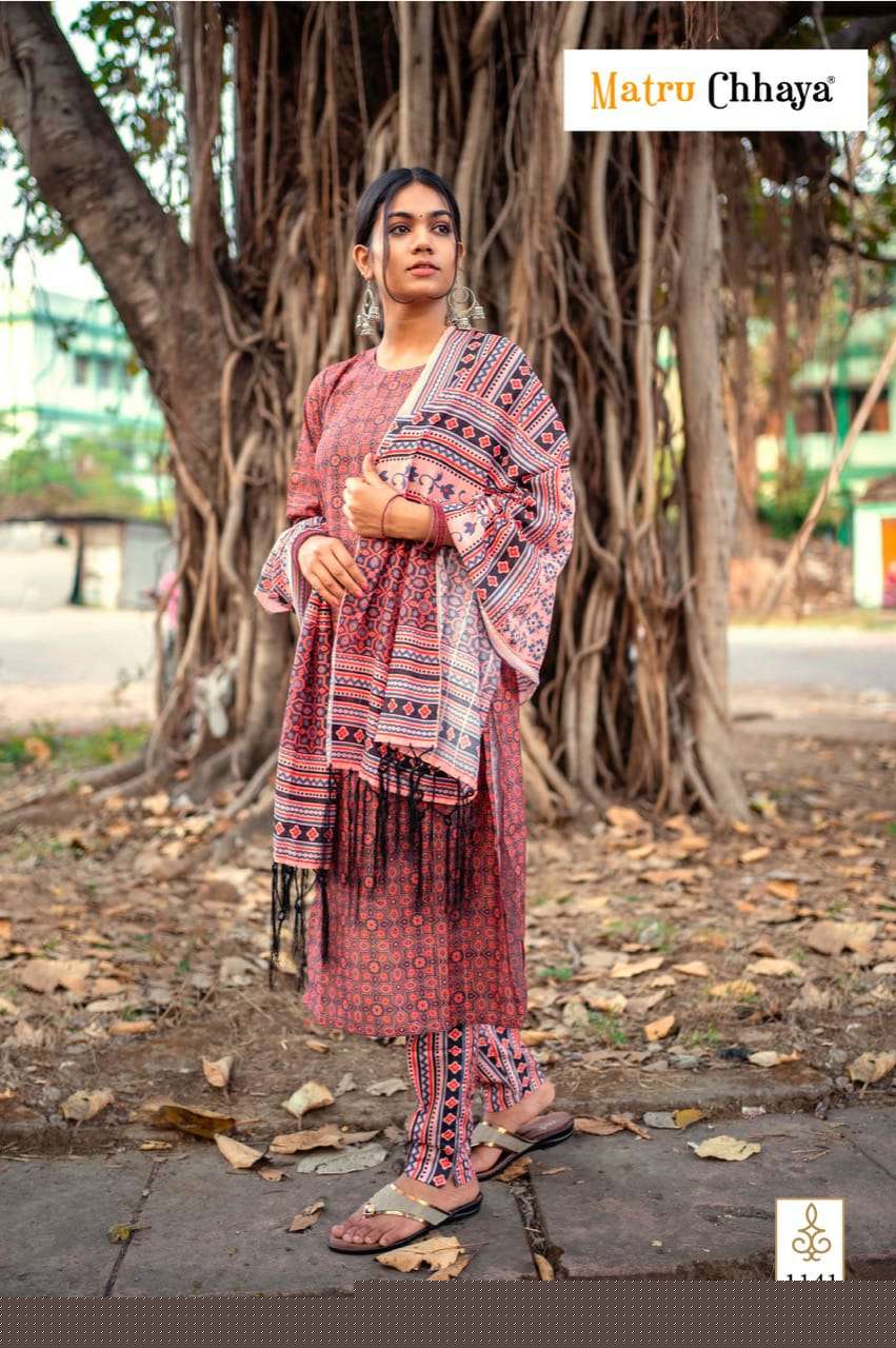 PRACHI VOL-1 BY MATRU CHHAYA 1040 TO 1043 SERIES BEAUTIFUL SUITS COLORFUL STYLISH FANCY CASUAL WEAR & ETHNIC WEAR MUSLIN PRINT DRESSES AT WHOLESALE PRICE