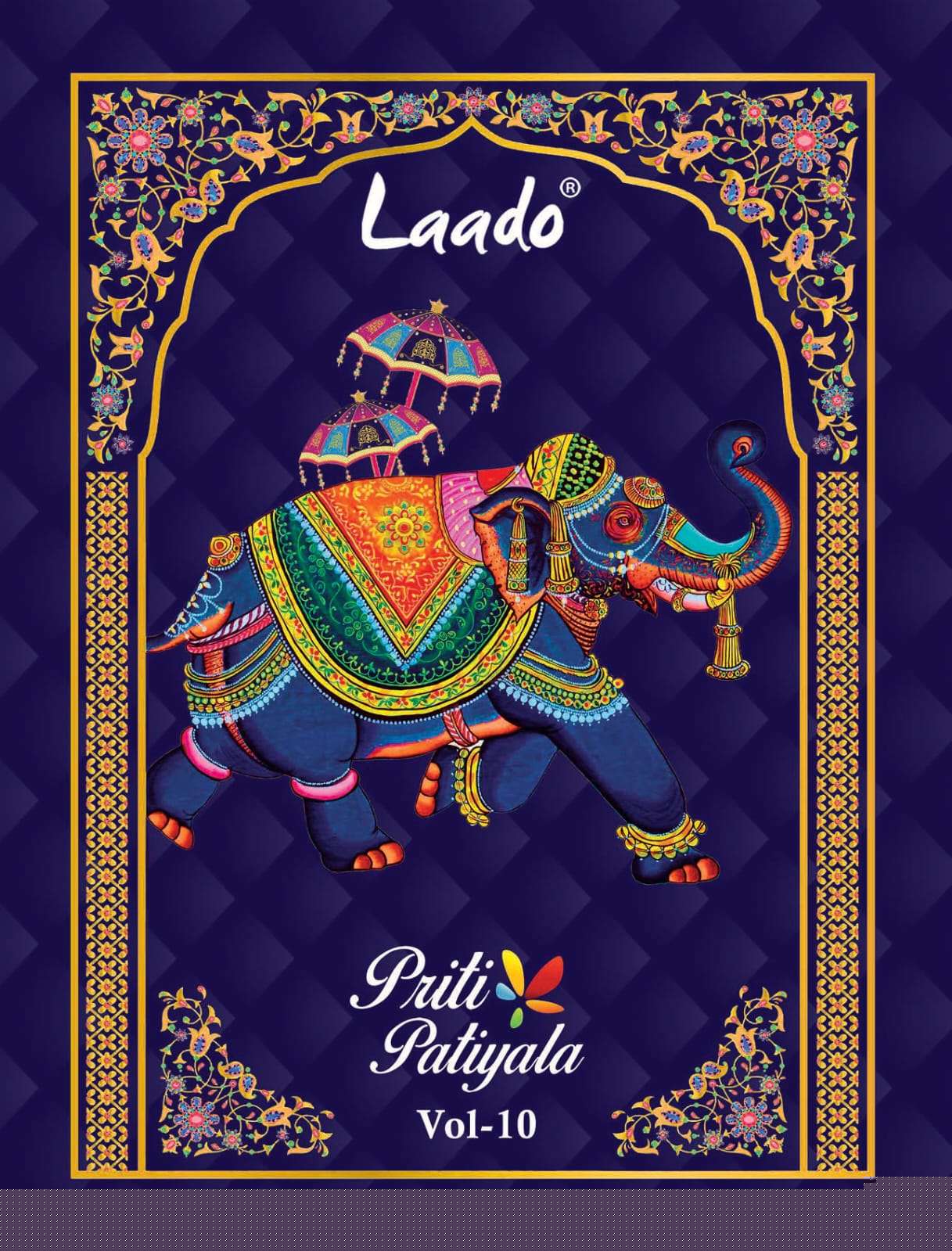 PRITI PATIALA VOL-10 BY LAADO 1001 TO 1020 SERIES BEAUTIFUL SUITS STYLISH FANCY COLORFUL PARTY WEAR & OCCASIONAL WEAR COTTON PRINTED DRESSES AT WHOLESALE PRICE