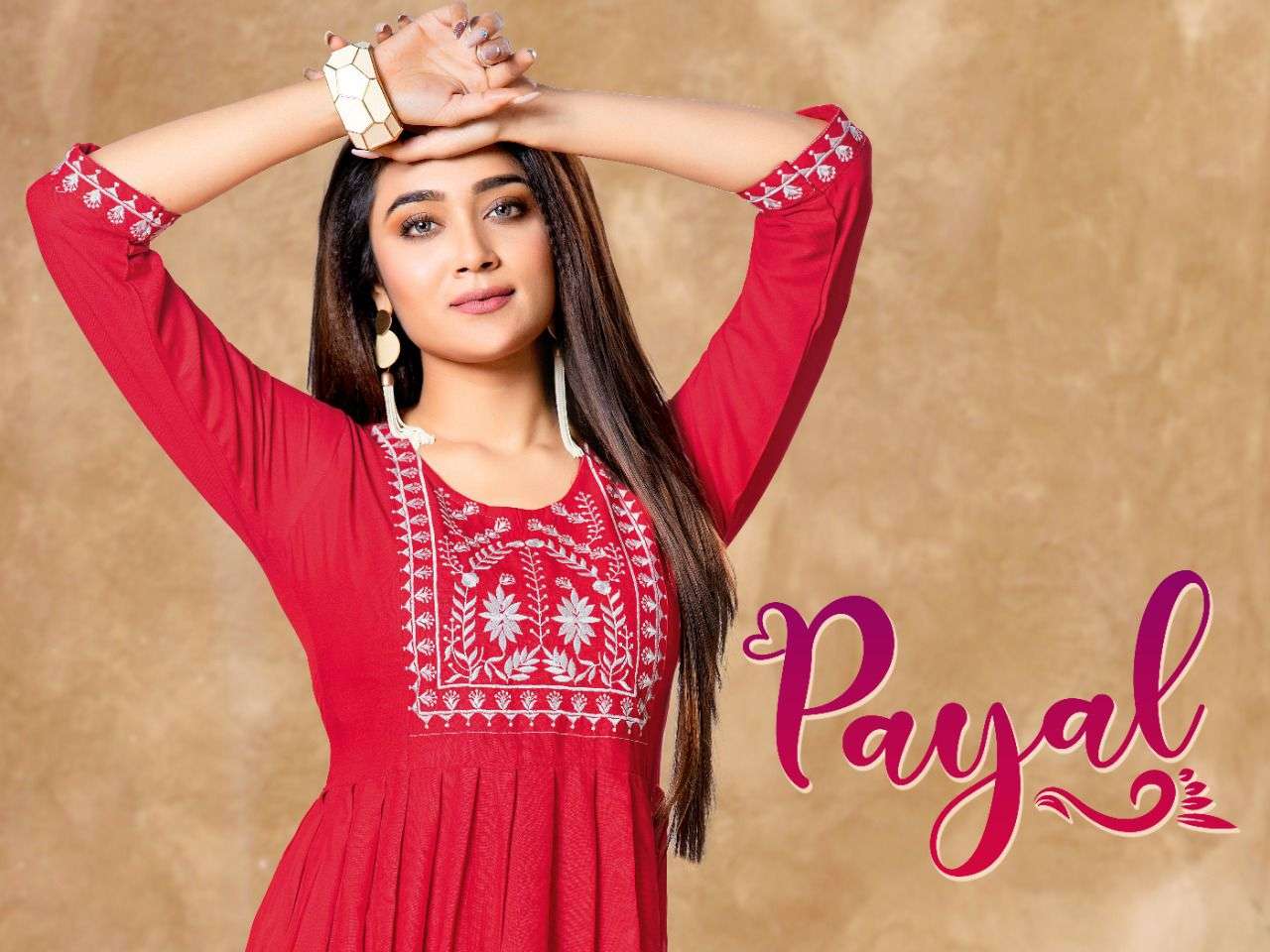 PAYAL BY BEAUTY QUEEN 101 TO 108 SERIES DESIGNER STYLISH FANCY COLORFUL BEAUTIFUL PARTY WEAR & ETHNIC WEAR COLLECTION RAYON EMBROIDERY KURTIS AT WHOLESALE PRICE