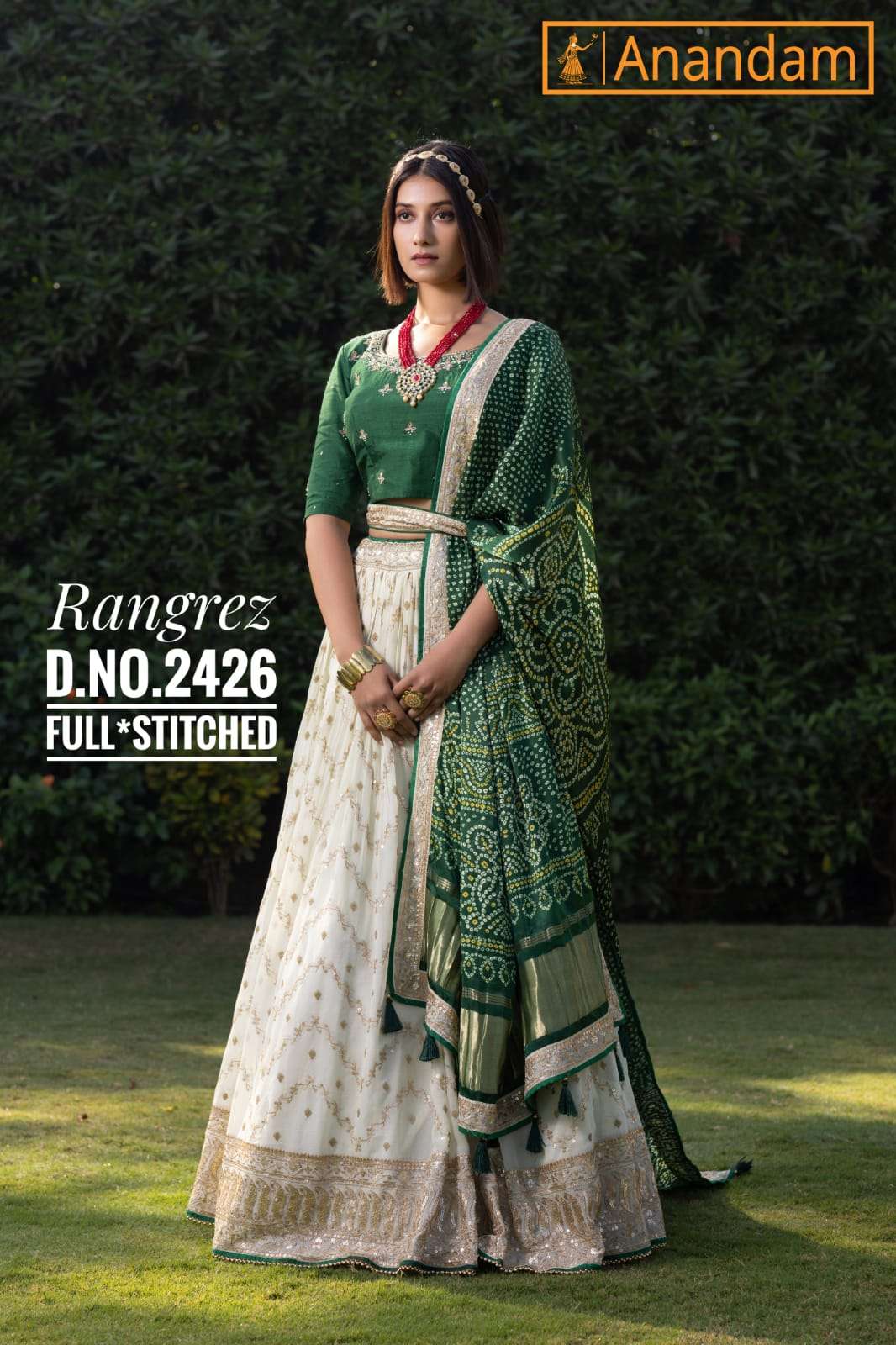 RANGREZ BY ANANDAM 2425 TO 2427 SERIES DESIGNER BEAUTIFUL NAVRATRI COLLECTION OCCASIONAL WEAR & PARTY WEAR FANCY LEHENGAS AT WHOLESALE PRICE