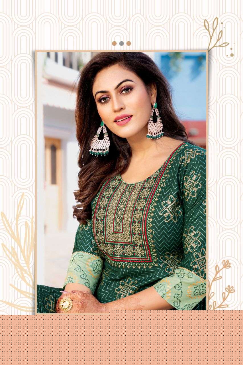 SRIVALLI BY AKHAND JYOT 101 TO 108 SERIES DESIGNER STYLISH FANCY COLORFUL BEAUTIFUL PARTY WEAR & ETHNIC WEAR COLLECTION RAYON GOLD PRINT KURTIS AT WHOLESALE PRICE