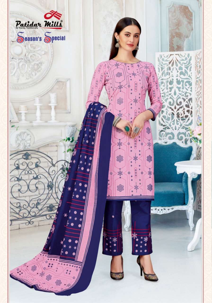 SEASONS SPECIAL VOL-32 BY PATIDAR MILLS 3201 TO 3216 SERIES BEAUTIFUL SUITS COLORFUL STYLISH FANCY CASUAL WEAR & ETHNIC WEAR PURE COTTON DRESSES AT WHOLESALE PRICE