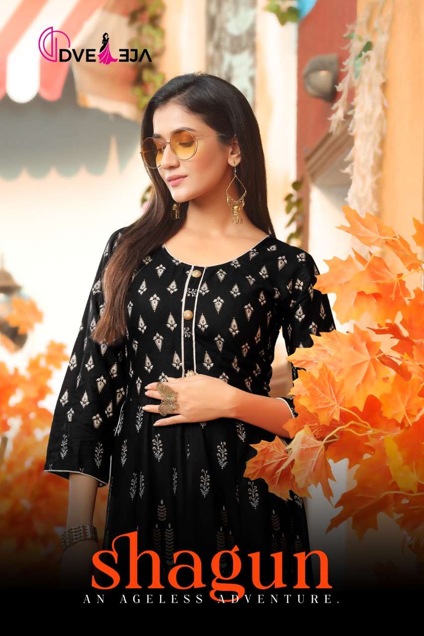 SHAGUN BY DVEEJA 101 TO 108 SERIES BEAUTIFUL STYLISH FANCY COLORFUL CASUAL WEAR & ETHNIC WEAR HEAVY RAYON GOWNS AT WHOLESALE PRICE