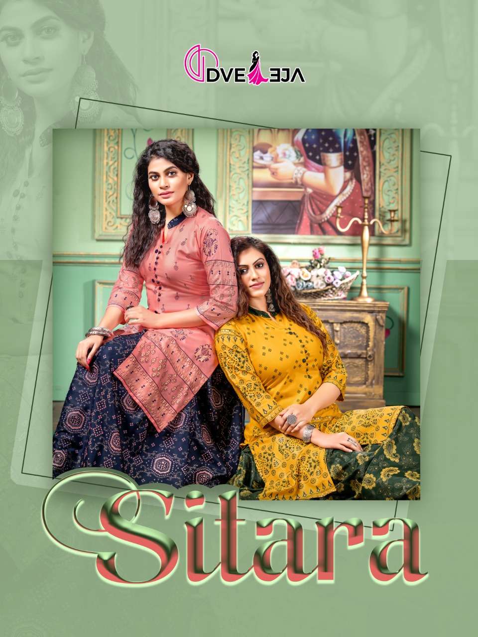 SITARA BY DVEEJA 101 TO 108 SERIES DESIGNER STYLISH FANCY COLORFUL BEAUTIFUL PARTY WEAR & ETHNIC WEAR COLLECTION HEAVY RAYON KURTIS WITH BOTTOM AT WHOLESALE PRICE