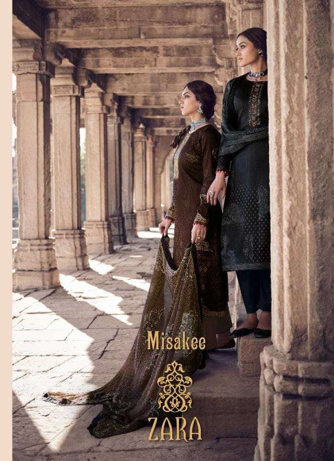 ZARA BY MISAKEE 1001 TO 1008 SERIES BEAUTIFUL STYLISH SUITS FANCY COLORFUL CASUAL WEAR & ETHNIC WEAR & READY TO WEAR PURE JAM SATIN DRESSES AT WHOLESALE PRICE