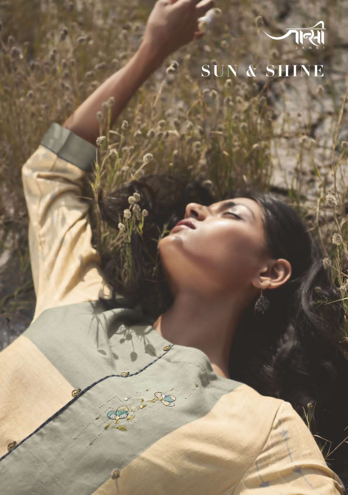 SUN AND SHINE BY JHANSI 101 TO 107 SERIES DESIGNER STYLISH FANCY COLORFUL BEAUTIFUL PARTY WEAR & ETHNIC WEAR COLLECTION HANDLOOM COTTON EMBROIDERED KURTIS WITH BOTTOM AT WHOLESALE PRICE