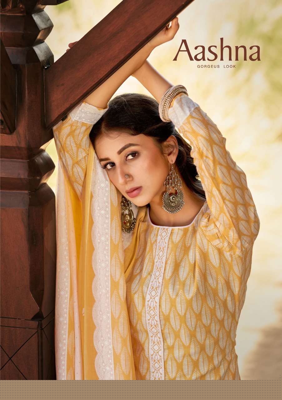 AASHNA BY DHRITI FASHION 1201 TO 1208 SERIES BEAUTIFUL SUITS COLORFUL STYLISH FANCY CASUAL WEAR & ETHNIC WEAR PURE COTTON PRINT WITH EMBROIDERED DRESSES AT WHOLESALE PRICE