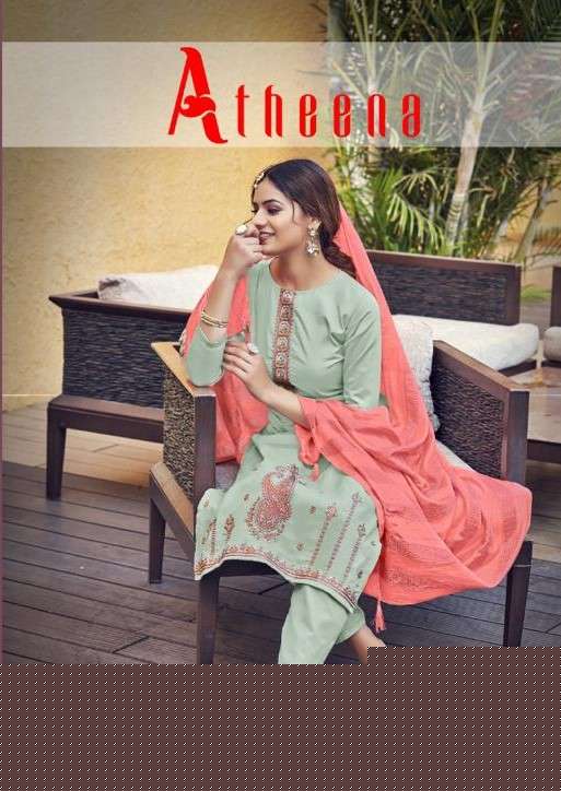 ATHEENA BY SELTOS 1001 TO 1006 SERIES BEAUTIFUL SUITS COLORFUL STYLISH FANCY CASUAL WEAR & ETHNIC WEAR PURE COTTON SILK DRESSES AT WHOLESALE PRICE