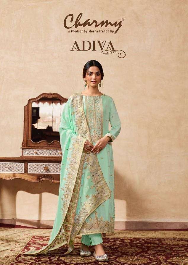 ADIVA BY CHARMY 3981 TO 3986 SERIES BEAUTIFUL SUITS COLORFUL STYLISH FANCY CASUAL WEAR & ETHNIC WEAR MUSLIN SILK DRESSES AT WHOLESALE PRICE