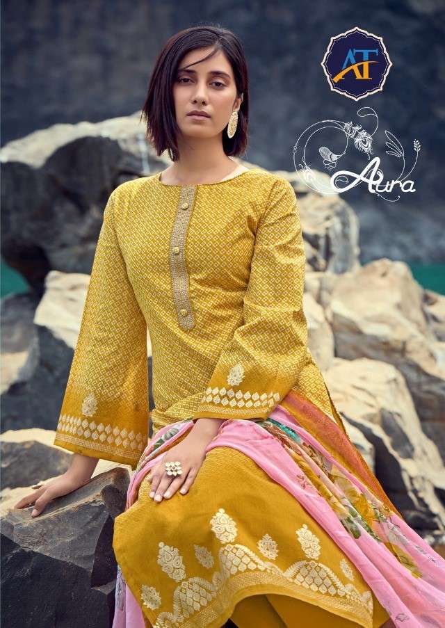 AURA BY ANKIT TEXTILE 13001 TO 13008 SERIES BEAUTIFUL SUITS COLORFUL STYLISH FANCY CASUAL WEAR & ETHNIC WEAR PURE CAMBRIC COTTON PRINT DRESSES AT WHOLESALE PRICE