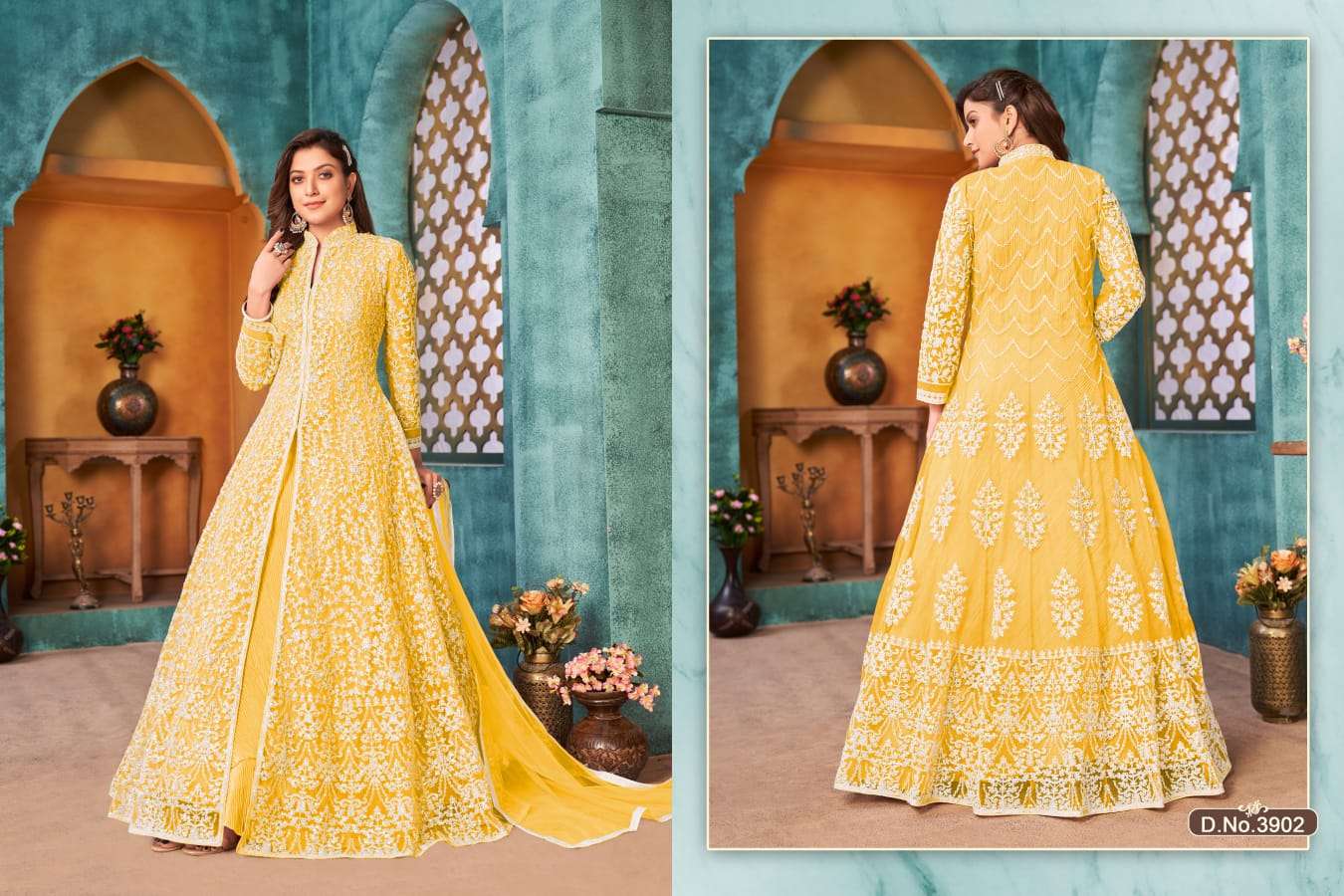 Aanaya Vol-139 By Twisha 3901 To 3904 Series Designer Wedding Collection Beautiful Stylish Fancy Colorful Party Wear & Occasional Wear Net Embroidered Dresses At Wholesale Price