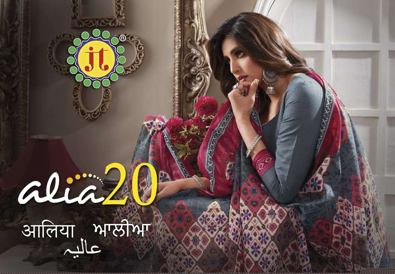 ALIA VOL-20 BY JT 20001 TO 20015 SERIES BEAUTIFUL STYLISH SUITS FANCY COLORFUL CASUAL WEAR & ETHNIC WEAR & READY TO WEAR COTTON PRINTED DRESSES AT WHOLESALE PRICE