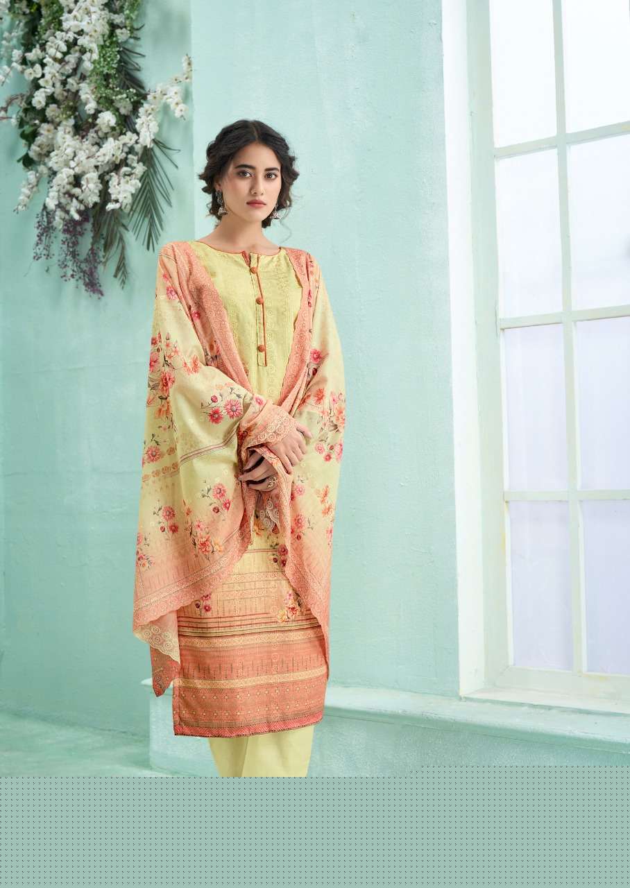 AZAA VOL-5 BY KARMA TRENDZ 3420 TO 3426 SERIES BEAUTIFUL STYLISH SUITS FANCY COLORFUL CASUAL WEAR & ETHNIC WEAR & READY TO WEAR PURE JAM COTTON EMBROIDERED DRESSES AT WHOLESALE PRICE
