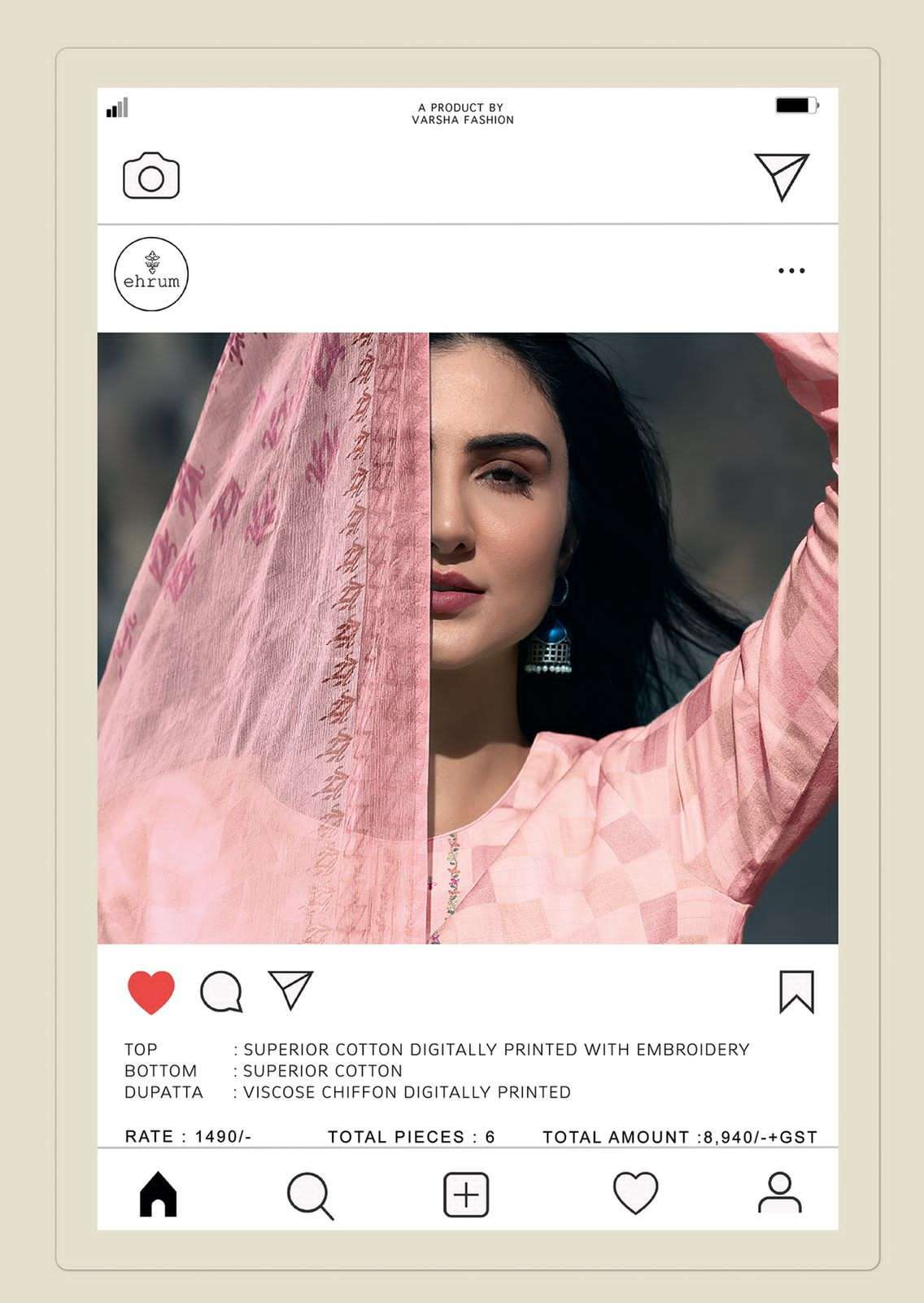 ANISHKA BY EHRUM 21 TO 26 SERIES BEAUTIFUL SUITS COLORFUL STYLISH FANCY CASUAL WEAR & ETHNIC WEAR COTTON DIGITAL PRINT DRESSES AT WHOLESALE PRICE