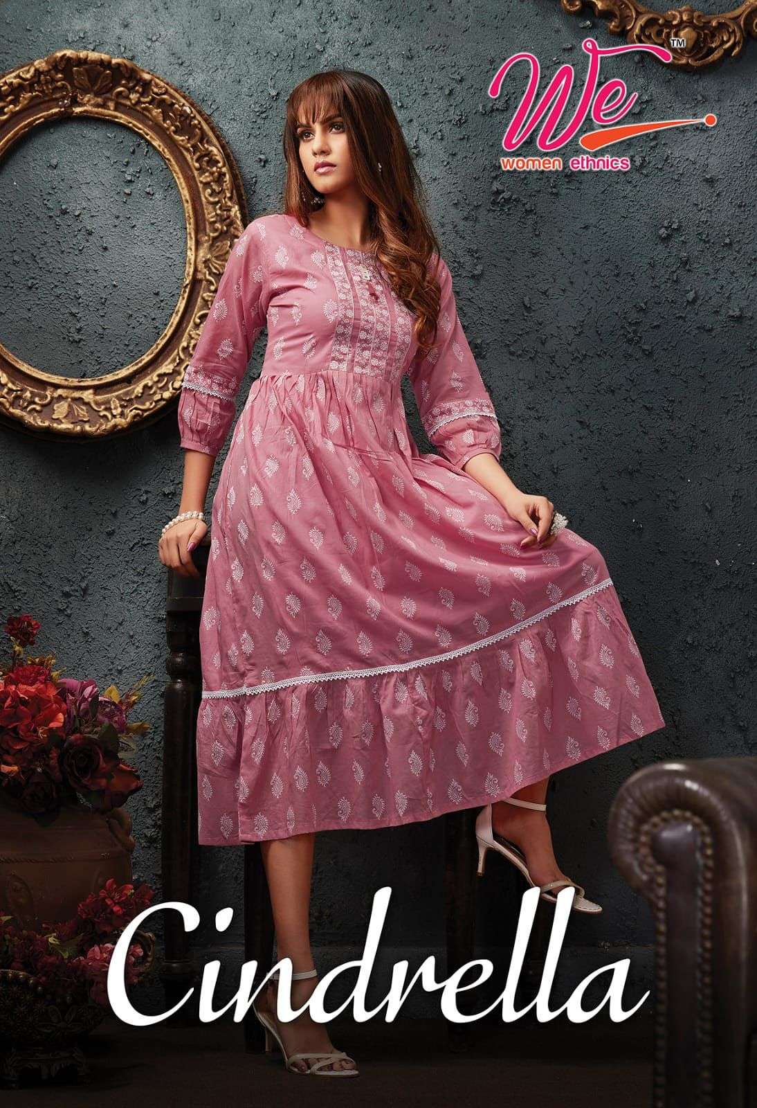 CINDRELLA BY WOMEN ETHNIC 4101 TO 4106 SERIES DESIGNER STYLISH FANCY COLORFUL BEAUTIFUL PARTY WEAR & ETHNIC WEAR COLLECTION MAL COTTON KURTIS AT WHOLESALE PRICE