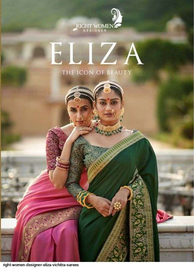 ELIZA BY RIGHT WOMEN 81501 TO 81508 SERIES INDIAN TRADITIONAL WEAR COLLECTION BEAUTIFUL STYLISH FANCY COLORFUL PARTY WEAR & OCCASIONAL WEAR VICHITRA SAREES AT WHOLESALE PRICE