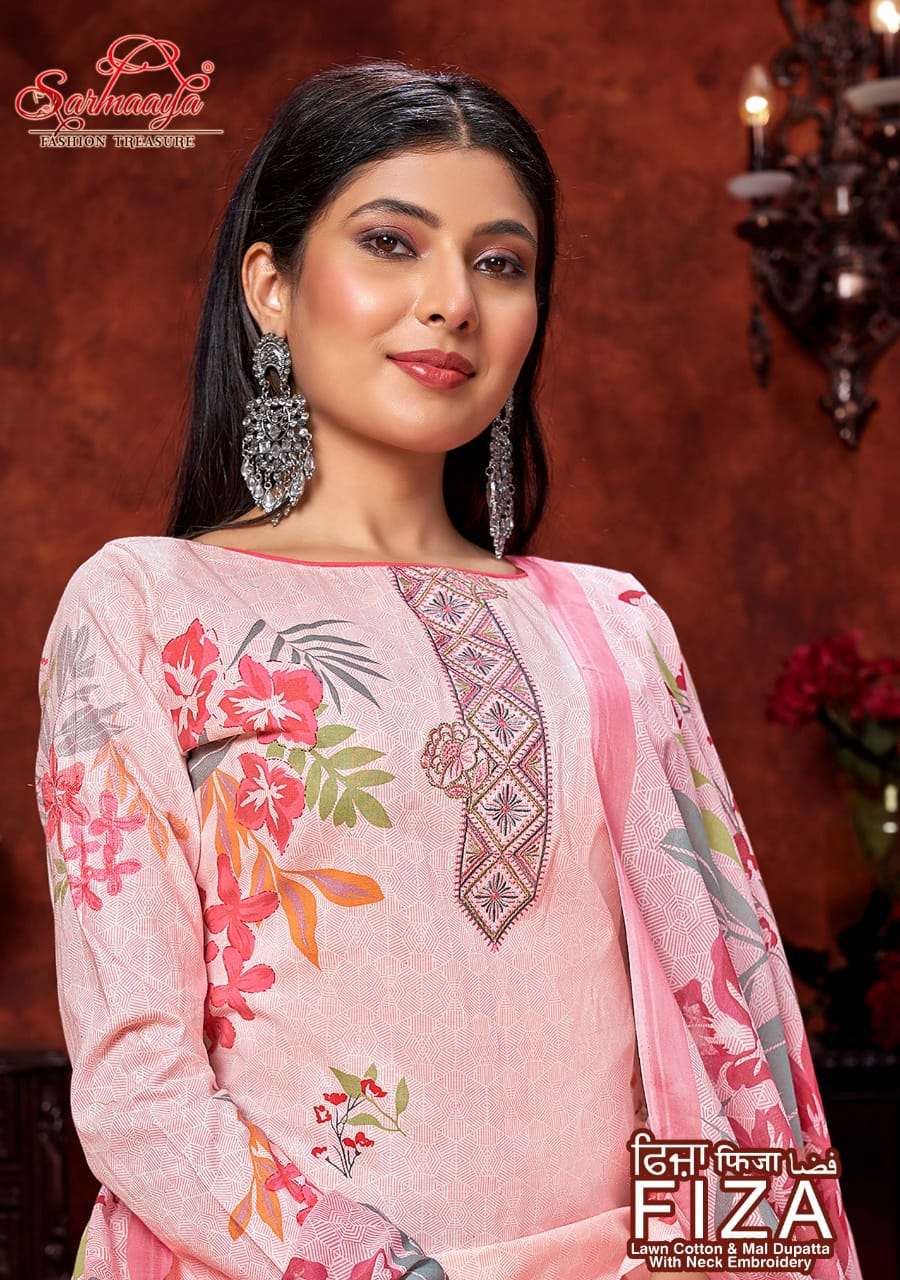 FIZA BY SARMAAYA 47001 TO 47006 SERIES BEAUTIFUL SUITS COLORFUL STYLISH FANCY CASUAL WEAR & ETHNIC WEAR LAWN COTTON DRESSES AT WHOLESALE PRICE