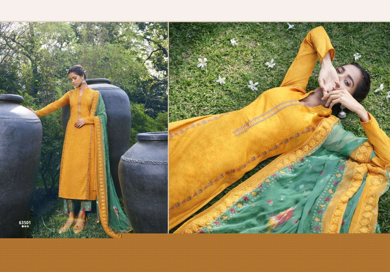 HOOR BY RIANA 63500 TO 63509 SERIES BEAUTIFUL SUITS COLORFUL STYLISH FANCY CASUAL WEAR & ETHNIC WEAR PURE JAM SATIN PRINT DRESSES AT WHOLESALE PRICE