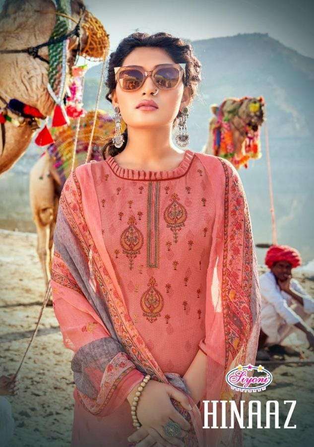 HINAAZ BY SIYONI 30001 TO 30008 SERIES BEAUTIFUL SUITS COLORFUL STYLISH FANCY CASUAL WEAR & ETHNIC WEAR HEAVY JAM COTTON PRINT DRESSES AT WHOLESALE PRICE