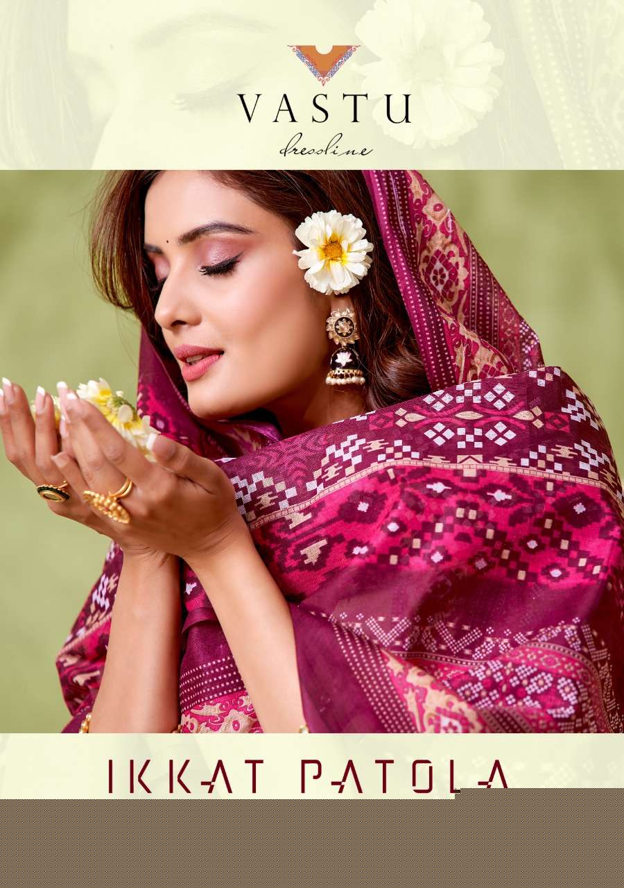 IKKAT PATOLA VOL-3 BY VASTU TEX 301 TO 310 SERIES BEAUTIFUL SUITS COLORFUL STYLISH FANCY CASUAL WEAR & ETHNIC WEAR PURE LAWN PRINT WITH WORK DRESSES AT WHOLESALE PRICE