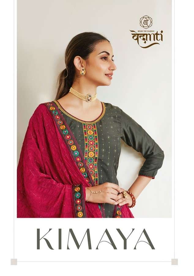 KIMAYA BY VEDANTI 3361 TO 3364 SERIES BEAUTIFUL SUITS COLORFUL STYLISH FANCY CASUAL WEAR & ETHNIC WEAR HEAVY PARAMPRA SILK DRESSES AT WHOLESALE PRICE