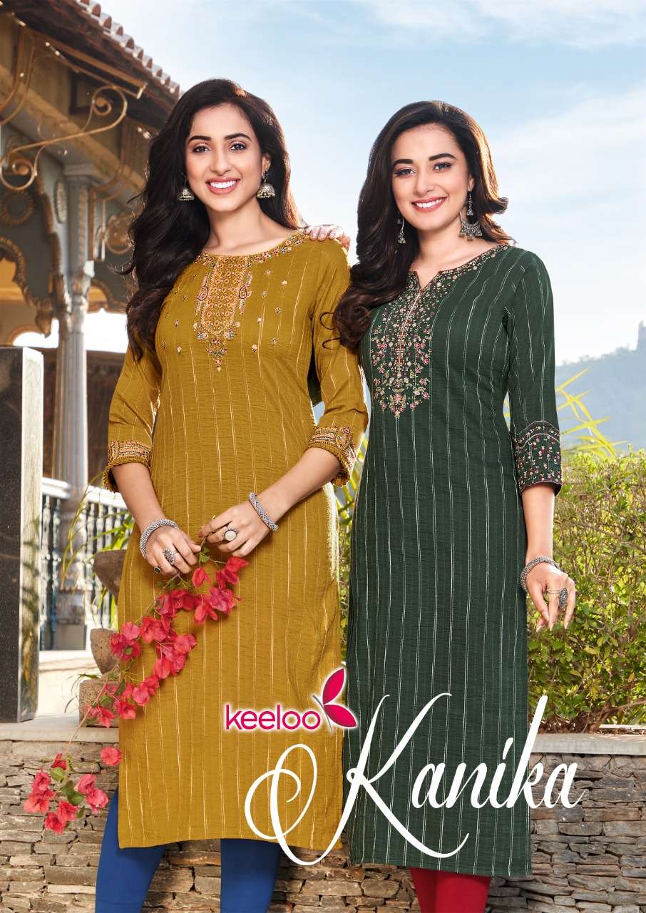 KANIKA BY KEELOO 1007 TO 1012 SERIES DESIGNER STYLISH FANCY COLORFUL BEAUTIFUL PARTY WEAR & ETHNIC WEAR COLLECTION VISCOSE EMBROIDERY KURTIS AT WHOLESALE PRICE