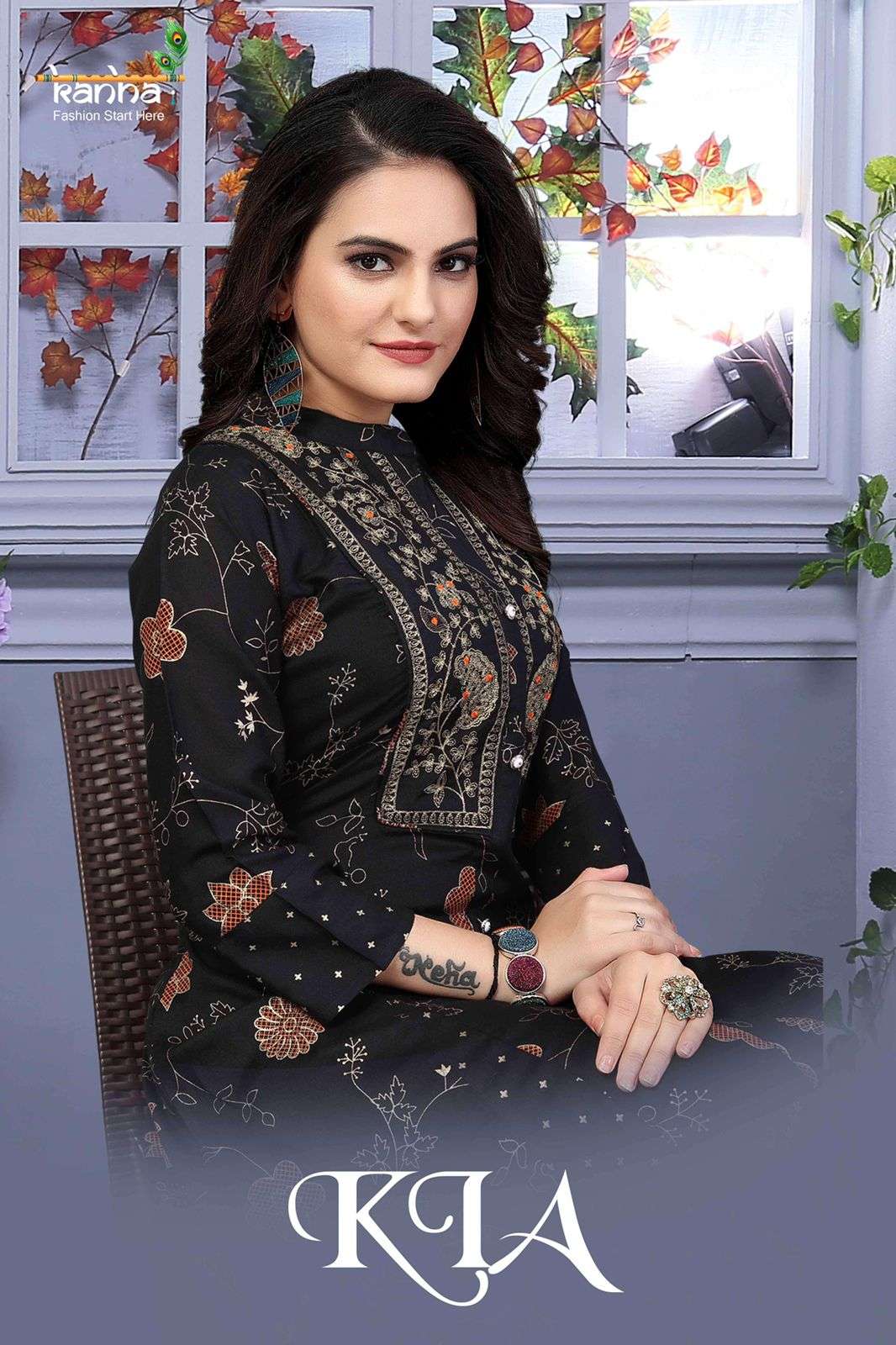 KIA BY KANHA 101 TO 108 SERIES DESIGNER STYLISH FANCY COLORFUL BEAUTIFUL PARTY WEAR & ETHNIC WEAR COLLECTION RAYON WITH WORK KURTIS AT WHOLESALE PRICE