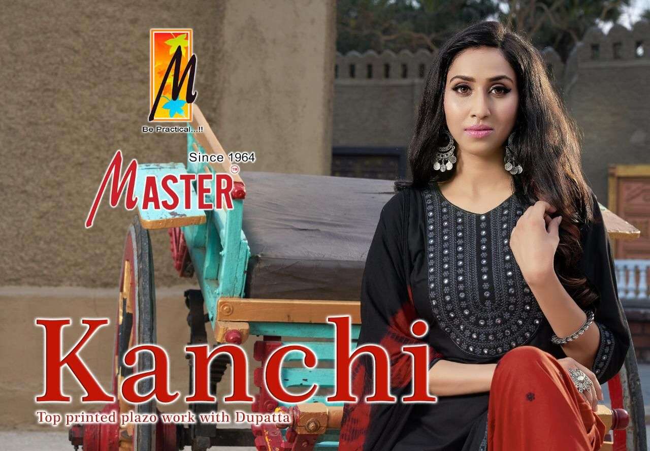 KANCHI BY MASTER 001 TO 08 SERIES BEAUTIFUL PATIYALA SUITS COLORFUL STYLISH FANCY CASUAL WEAR & ETHNIC WEAR RAYON DRESSES AT WHOLESALE PRICE