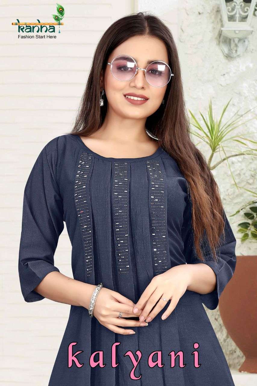 KALYANI BY KANHA 101 TO 108 SERIES DESIGNER STYLISH FANCY COLORFUL BEAUTIFUL PARTY WEAR & ETHNIC WEAR COLLECTION CHINNON KURTIS AT WHOLESALE PRICE