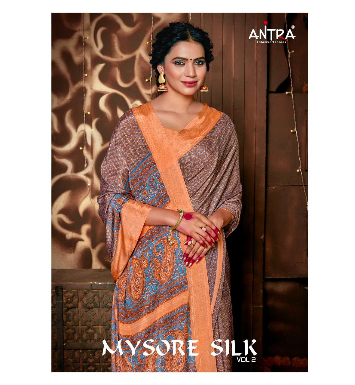 MYSORE SILK VOL-2 BY ANTRA 82301 TO 82310 SERIES INDIAN TRADITIONAL WEAR COLLECTION BEAUTIFUL STYLISH FANCY COLORFUL PARTY WEAR & OCCASIONAL WEAR KASTURI CREPE SAREES AT WHOLESALE PRICE