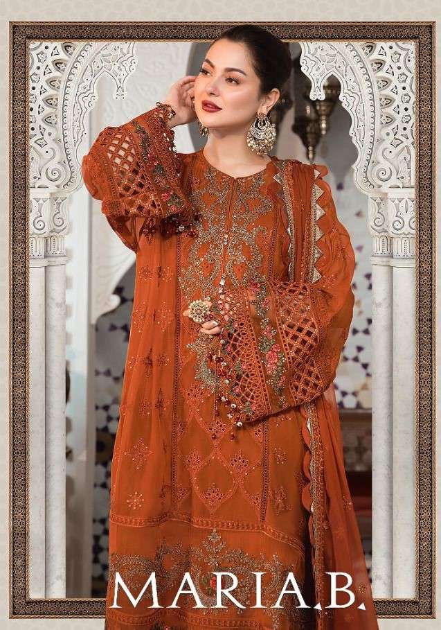 MARIA.B. BY GUL FARAZ 501 TO 502 SERIES DESIGNER PAKISTANI SUITS COLLECTION BEAUTIFUL STYLISH FANCY COLORFUL PARTY WEAR & OCCASIONAL WEAR FAUX GEORGETTE EMBROIDERED DRESSES AT WHOLESALE PRICE