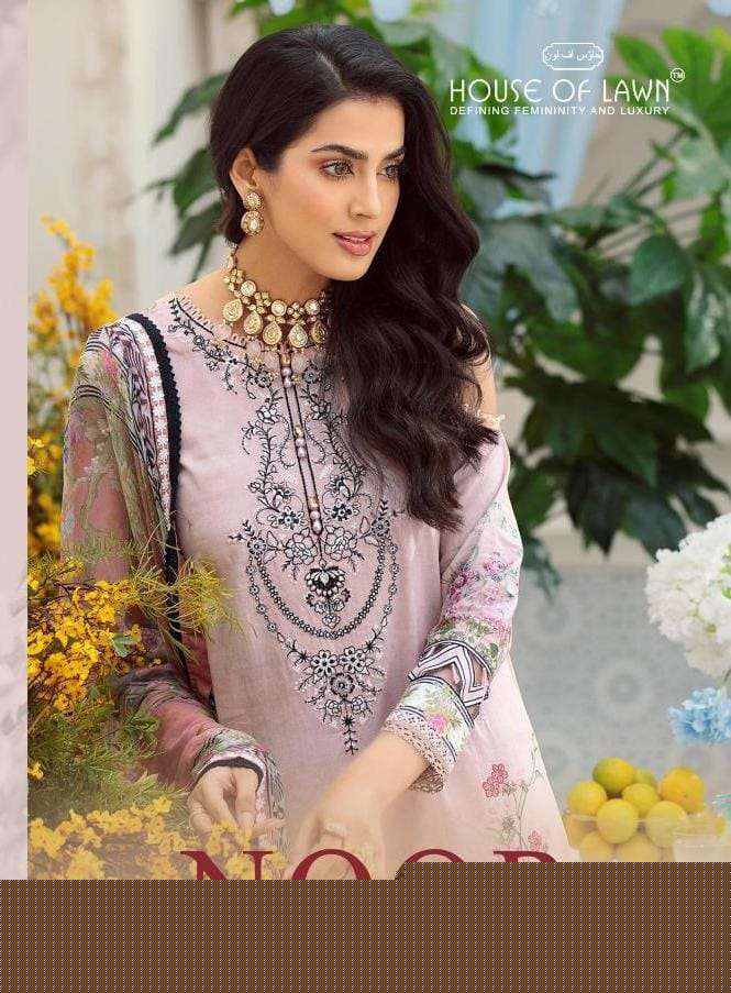 NOOR BY HOUSE OF LAWN 1701 TO 1707 SERIES BEAUTIFUL PAKISTANI SUITS COLORFUL STYLISH FANCY CASUAL WEAR & ETHNIC WEAR PURE LAWN DIGITAL PRINT DRESSES AT WHOLESALE PRICE