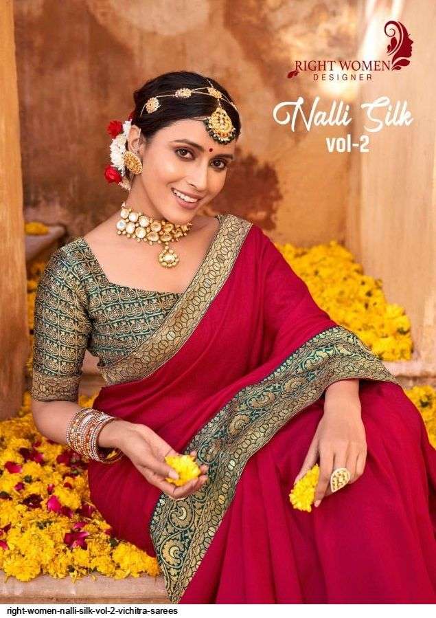 Nalli Silk Vol-2 By Right Women 81641 To 81648 Series Indian Traditional Wear Collection Beautiful Stylish Fancy Colorful Party Wear & Occasional Wear Vichitra Sarees At Wholesale Price