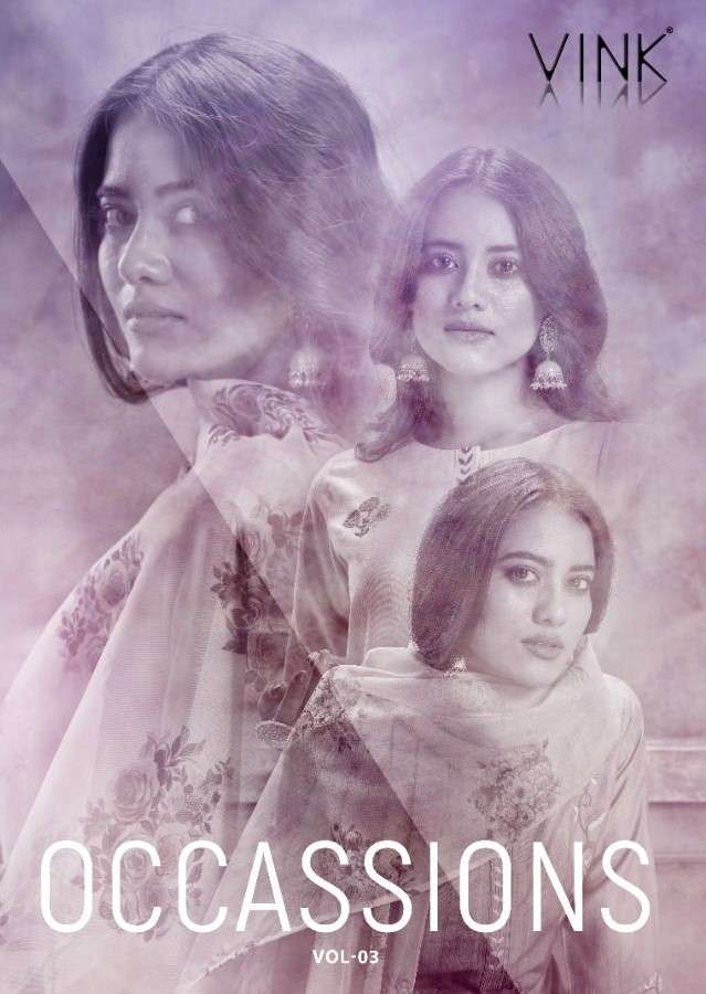 OCCASSIONS VOL-3 BY VINK 1501 TO 1507 SERIES BEAUTIFUL SUITS COLORFUL STYLISH FANCY CASUAL WEAR & ETHNIC WEAR PURE VISCOSE DRESSES AT WHOLESALE PRICE